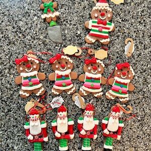 Holiday Time Festive Gingerbread Ornaments Set